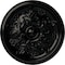 Ekena Millwork Katheryn Ceiling Medallion (Fits Canopies up to 2 1/8"), 14 1/2"OD x 2 3/4"P, Black Pearl CM14KTBPS - alternate 1